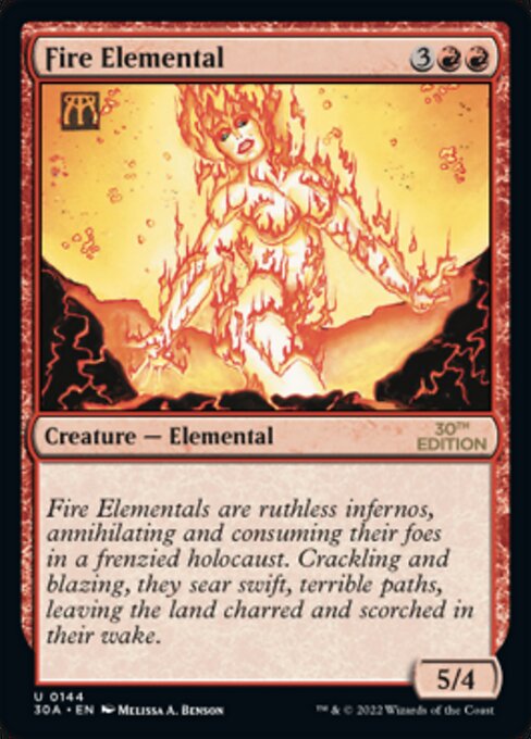 《炎の精霊/Fire Elemental》[30A] 赤U