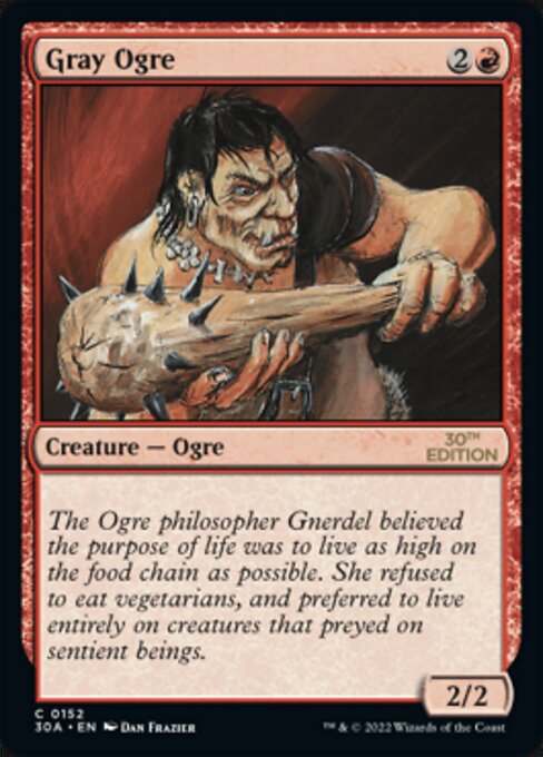 《灰色オーガ/Gray Ogre》[30A] 赤C