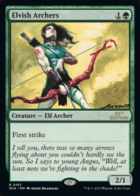 《エルフの射手/Elvish Archers》[30A] 緑R