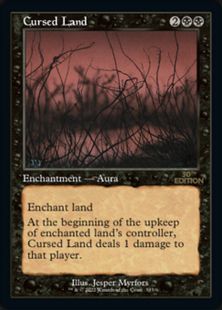 ■旧枠■《呪われた地/Cursed Land》[30A] 黒U