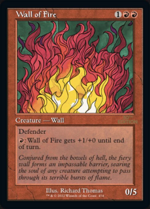 ■旧枠■《炎の壁/Wall of Fire》[30A] 赤U