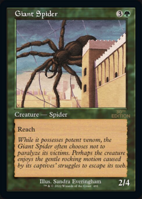 ■旧枠■《大蜘蛛/Giant Spider》[30A] 緑C