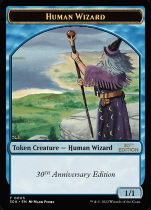 (005)《人間・ウィザードトークン/Human Wizard token》[30A] 青