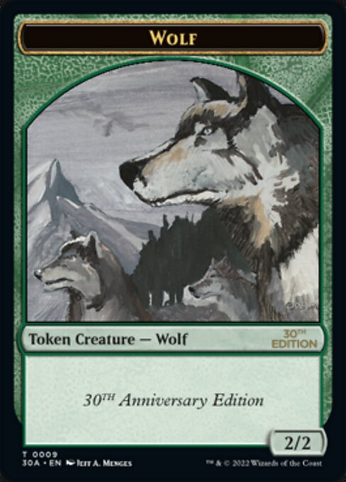 (009)《狼トークン/Wolf token》[30A] 緑