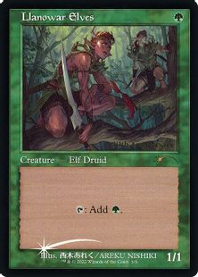 【Foil】■旧枠■《ラノワールのエルフ/Llanowar Elves》(ヒストリープロモ)[流星マーク] 緑