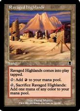 【Foil】《荒らされた高地/Ravaged Highlands》[ODY] 土地C