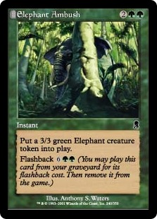 【Foil】《象の待ち伏せ/Elephant Ambush》[ODY] 緑C