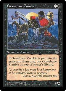 《墓いらずのゾンビ/Gravebane Zombie》[MIR] 黒C