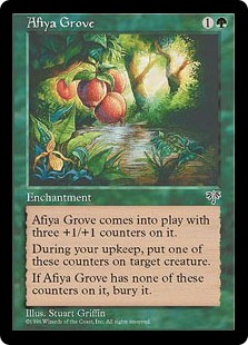 《アフィヤの樹/Afiya Grove》[MIR] 緑R