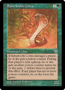 《剣歯コブラ/Sabertooth Cobra》[MIR] 緑C