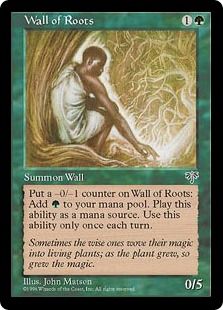 《根の壁/Wall of Roots》[MIR] 緑C