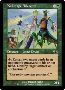 【Foil】《虚無魔道士の代言者/Nullmage Advocate》[JUD] 緑C