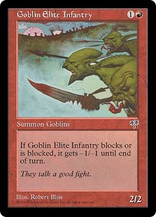 《ゴブリン精鋭歩兵部隊/Goblin Elite Infantry》[MIR] 赤C