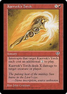 《ケアヴェクの火吹き/Kaervek's Torch》[MIR] 赤C