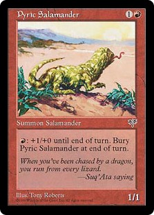 《紅蓮のサラマンダー/Pyric Salamander》[MIR] 赤C