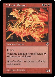 《火山のドラゴン/Volcanic Dragon》[MIR] 赤R