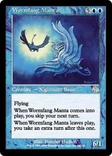 【Foil】《寄生牙のマンタ/Wormfang Manta》[JUD] 青R