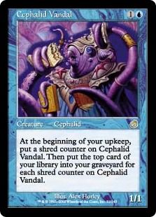 【Foil】《セファリッドの文化破壊者/Cephalid Vandal》[TOR] 青R