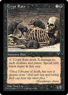 《墓所のネズミ/Crypt Rats》[VIS] 黒C