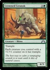 【Foil】《冠角獣/Crowned Ceratok》[GTC] 緑U