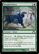 【Foil】《殺戮角/Slaughterhorn》[GTC] 緑C