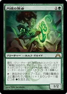【Foil】《円環の賢者/Gyre Sage》[GTC] 緑R