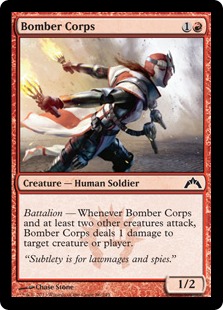 【Foil】《爆弾部隊/Bomber Corps》[GTC] 赤C