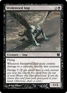 【Foil】《臭い草のインプ/Stinkweed Imp》[MMA] 黒C
