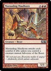 【Foil】《無法の槌角/Marauding Maulhorn》[M14] 赤C