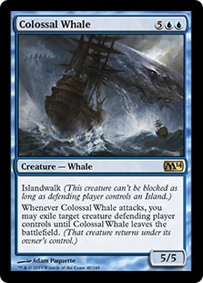 【Foil】《壮大な鯨/Colossal Whale》[M14] 青R