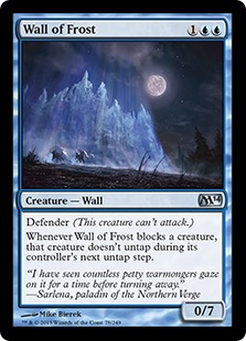 【Foil】《霜の壁/Wall of Frost》[M14] 青U