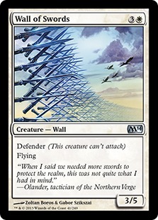 【Foil】《剣の壁/Wall of Swords》[M14] 白U