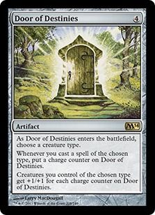 【Foil】《運命の扉/Door of Destinies》[M14] 茶R