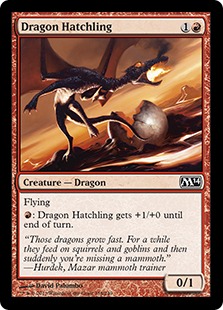 【Foil】《ドラゴンの雛/Dragon Hatchling》[M14] 赤C