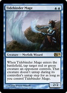 【Foil】《潮縛りの魔道士/Tidebinder Mage》[M14] 青R