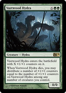 【Foil】《巨森のハイドラ/Vastwood Hydra》[M14] 緑R