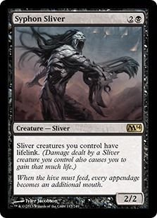 【Foil】《吸管スリヴァー/Syphon Sliver》[M14] 黒R