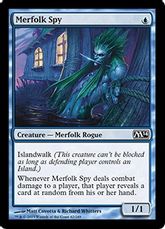 《マーフォークのスパイ/Merfolk Spy》[M14] 青C