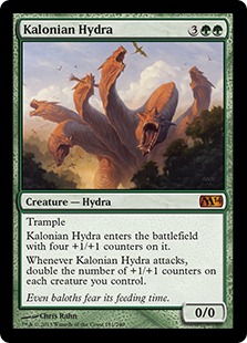 【Foil】《カロニアのハイドラ/Kalonian Hydra》[M14] 緑R