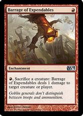 【Foil】《消耗品の弾幕/Barrage of Expendables》[M14] 赤U