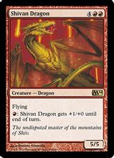 【Foil】《シヴ山のドラゴン/Shivan Dragon》[M14] 赤R