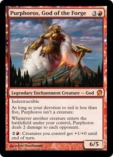 《鍛冶の神、パーフォロス/Purphoros, God of the Forge》[THS] 赤R