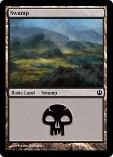 【Foil】(239)《沼/Swamp》[THS] 土地
