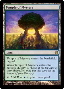 【Foil】《神秘の神殿/Temple of Mystery》[THS] 土地R