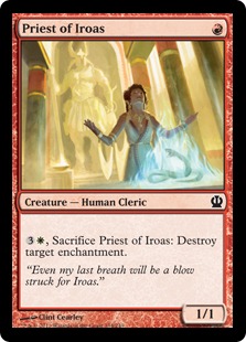 【Foil】《イロアスの神官/Priest of Iroas》[THS] 赤C