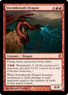 《嵐の息吹のドラゴン/Stormbreath Dragon》[THS] 赤R