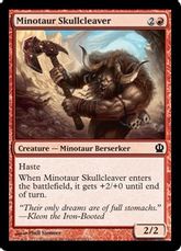 【Foil】《ミノタウルスの頭蓋断ち/Minotaur Skullcleaver》[THS] 赤C