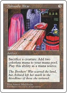 《アシュノッドの供犠台/Ashnod's Altar》[5ED] 茶U