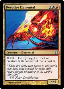 《深火の精霊/Deepfire Elemental》[C13] 金U