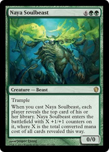 《ナヤの霊獣/Naya Soulbeast》[C13] 緑R